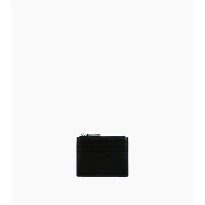 Porte-cartes zippée à 6 compartiments Le Tanneur Noir 10x6 cm - Publicité Porte-cartes zippée à 6 compartiments Le Tanneur Noir 10x6 cm - Publicité