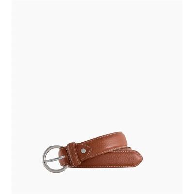 Ceinture avec boucle ronde femme Le Tanneur Marron 120x3 cm - Publicité Ceinture avec boucle ronde femme Le Tanneur Marron 120x3 cm - Publicité