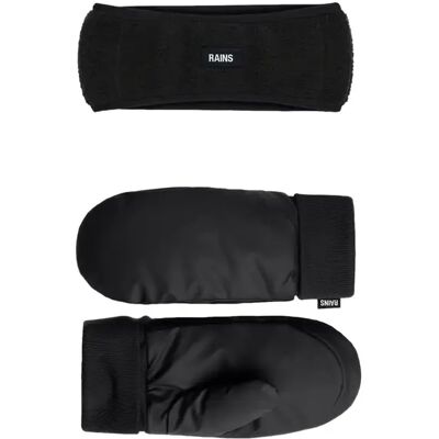 Ensemble moufles d'hiver et bandeau Rains Noir TU - Publicité Ensemble moufles d'hiver et bandeau Rains Noir TU - Publicité