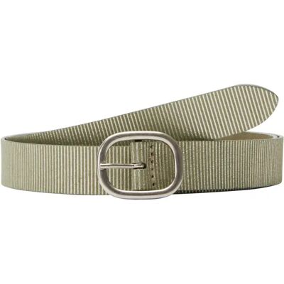 Ceinture en cuir avec boucle à ardillon et imprimé métallisé femme s.Oliver Vert 90 cm - Publicité Ceinture en cuir avec boucle à ardillon et imprimé métallisé femme s.Oliver Vert 90 cm - Publicité