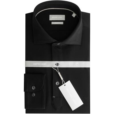 Chemise Michael Kors Knitted Polo Camicia Slim Noir 45 - Publicité Chemise Michael Kors Knitted Polo Camicia Slim Noir 45 - Publicité