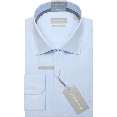 Chemise Michael Kors Dobby Engineerd Slim Fit Bleu 37 - Publicité Chemise Michael Kors Dobby Engineerd Slim Fit Bleu 37 - Publicité