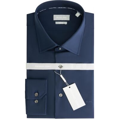 Chemise 2 plis slim twill Michael Kors Bleu 37 - Publicité Chemise 2 plis slim twill Michael Kors Bleu 37 - Publicité