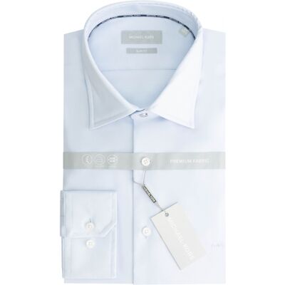 Chemise 2 plis slim twill Michael Kors Bleu 37 - Publicité Chemise 2 plis slim twill Michael Kors Bleu 37 - Publicité