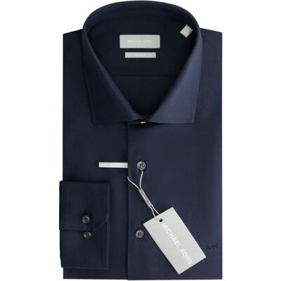 Chemise coupe slim Michael Kors Pinpoint Oxford Bleu 37 - Publicité Chemise coupe slim Michael Kors Pinpoint Oxford Bleu 37 - Publicité