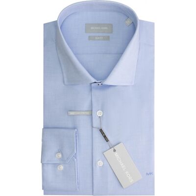 Chemise coupe slim Michael Kors Pinpoint Oxford Bleu 37 - Publicité Chemise coupe slim Michael Kors Pinpoint Oxford Bleu 37 - Publicité