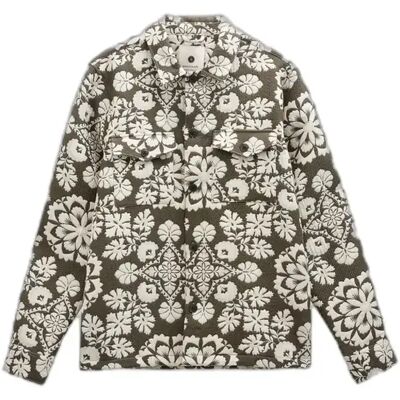 Surchemise jacquard Anerkjendt Oscar Flower Vert S - Publicité Surchemise jacquard Anerkjendt Oscar Flower Vert S - Publicité