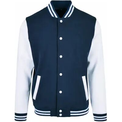 Bomber baseball Build Your Brand College Bleu 5XL - Publicité Bomber baseball Build Your Brand College Bleu 5XL - Publicité