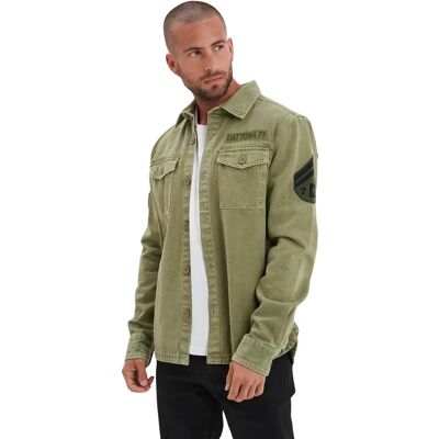 Chemise militaire Daytona 73 Melhart Vert L - Publicité Chemise militaire Daytona 73 Melhart Vert L - Publicité