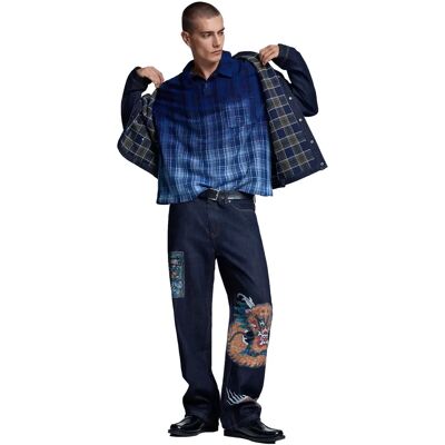 Jeans Straight Desigual Japan Raw Bleu 46 - Publicité Jeans Straight Desigual Japan Raw Bleu 46 - Publicité