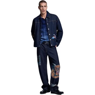 Veste en jean imprimé Desigual Japan Bleu L - Publicité Veste en jean imprimé Desigual Japan Bleu L - Publicité