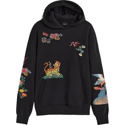 Sweatshirt à capuche Desigual Romantic Japan Noir L - Publicité Sweatshirt à capuche Desigual Romantic Japan Noir L - Publicité