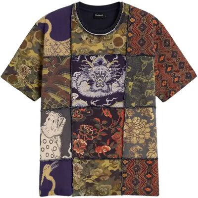 T-shirt Desigual Japan Patch Bleu S - Publicité T-shirt Desigual Japan Patch Bleu S - Publicité