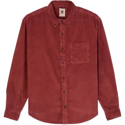 Chemise en velours manches longues Element Regular Rouge XS - Publicité Chemise en velours manches longues Element Regular Rouge XS - Publicité