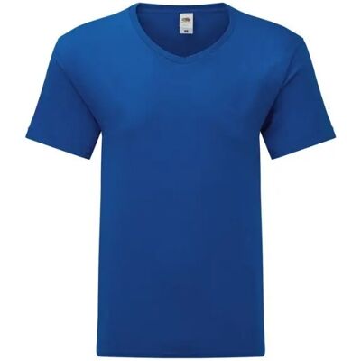 T-shirt col V Fruit of the Loom Iconic 150 Bleu M - Publicité T-shirt col V Fruit of the Loom Iconic 150 Bleu M - Publicité