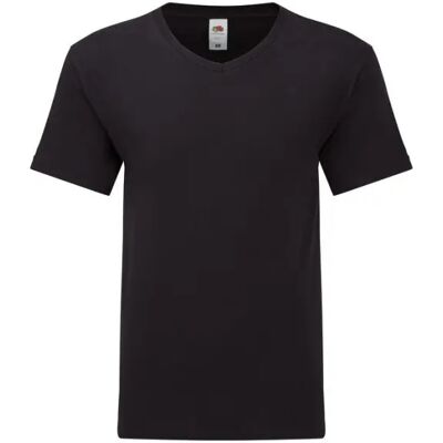 T-shirt col V Fruit of the Loom Iconic 150 Bleu M - Publicité T-shirt col V Fruit of the Loom Iconic 150 Bleu M - Publicité