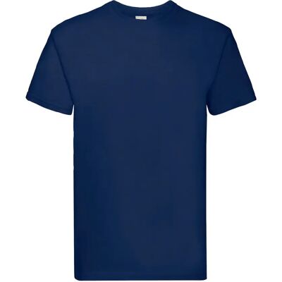 T-shirt Fruit of the Loom Super Premium Bleu M - Publicité T-shirt Fruit of the Loom Super Premium Bleu M - Publicité