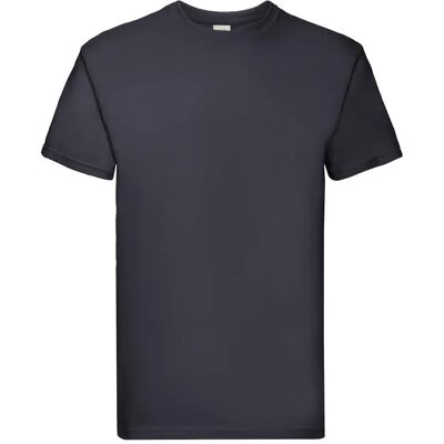 T-shirt Fruit of the Loom Super Premium Bleu M - Publicité T-shirt Fruit of the Loom Super Premium Bleu M - Publicité