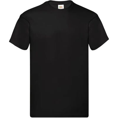 T-shirt en coton Fruit of the Loom Original Noir 4XL - Publicité T-shirt en coton Fruit of the Loom Original Noir 4XL - Publicité