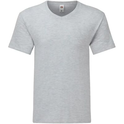 T-shirt col v en coton Fruit of the Loom Iconic 150 Gris 3XL - Publicité T-shirt col v en coton Fruit of the Loom Iconic 150 Gris 3XL - Publicité