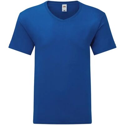 T-shirt col v en coton Fruit of the Loom Iconic 150 Bleu 3XL - Publicité T-shirt col v en coton Fruit of the Loom Iconic 150 Bleu 3XL - Publicité