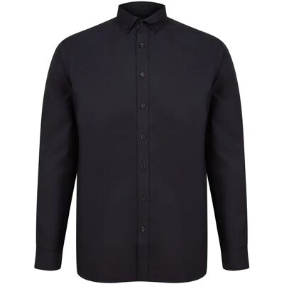 Chemise à manches longues Henbury Classic Fit Noir 4XL - Publicité Chemise à manches longues Henbury Classic Fit Noir 4XL - Publicité