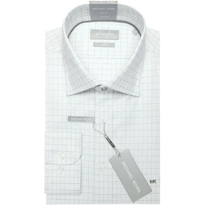 Chemise Michael Kors Windowpane Slim Fit Vert 41 - Publicité Chemise Michael Kors Windowpane Slim Fit Vert 41 - Publicité