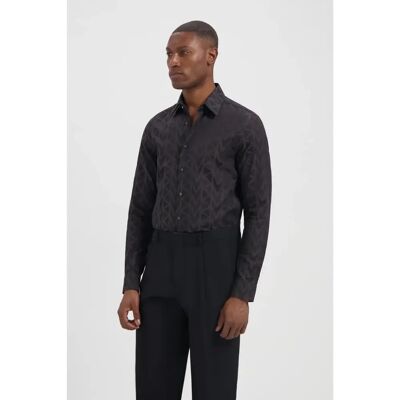 Chemise Michael Kors Mk Jacquard Slim Fit Noir 41 - Publicité Chemise Michael Kors Mk Jacquard Slim Fit Noir 41 - Publicité