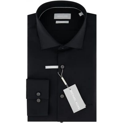 Chemise en popeline slim Michael Kors Stretch Noir 42 - Publicité Chemise en popeline slim Michael Kors Stretch Noir 42 - Publicité