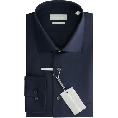 Chemise coupe slim Michael Kors Pinpoint Oxford Bleu 39 - Publicité Chemise coupe slim Michael Kors Pinpoint Oxford Bleu 39 - Publicité