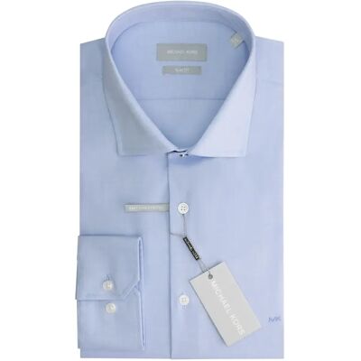 Chemise coupe slim Michael Kors Pinpoint Oxford Bleu 39 - Publicité Chemise coupe slim Michael Kors Pinpoint Oxford Bleu 39 - Publicité