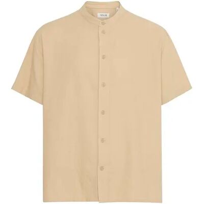 Chemise col mandarin Solid Allan Beige M - Publicité Chemise col mandarin Solid Allan Beige M - Publicité