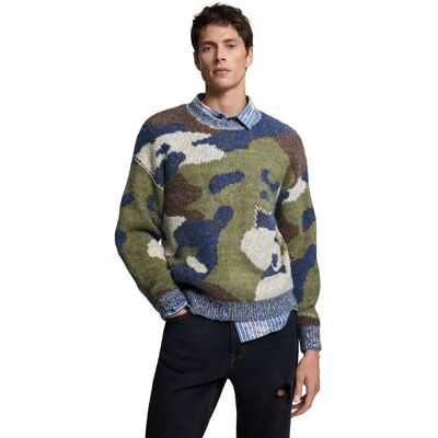 Pull Desigual Jaquard Vert L - Publicité Pull Desigual Jaquard Vert L - Publicité