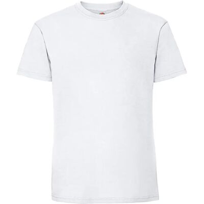 T-shirt Fruit of the Loom Ringspun Premium Blanc 4XL - Publicité T-shirt Fruit of the Loom Ringspun Premium Blanc 4XL - Publicité