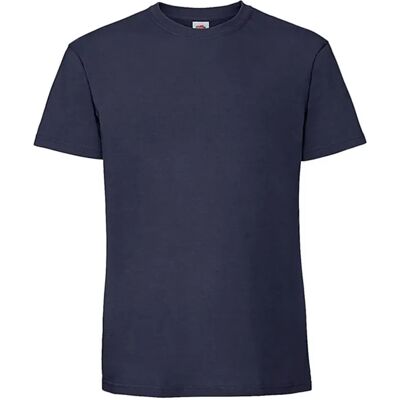 T-shirt Fruit of the Loom Ringspun Premium Bleu 4XL - Publicité T-shirt Fruit of the Loom Ringspun Premium Bleu 4XL - Publicité