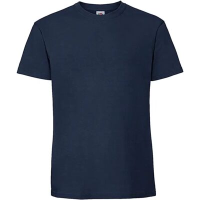 T-shirt Fruit of the Loom Ringspun Premium Bleu 3XL - Publicité T-shirt Fruit of the Loom Ringspun Premium Bleu 3XL - Publicité
