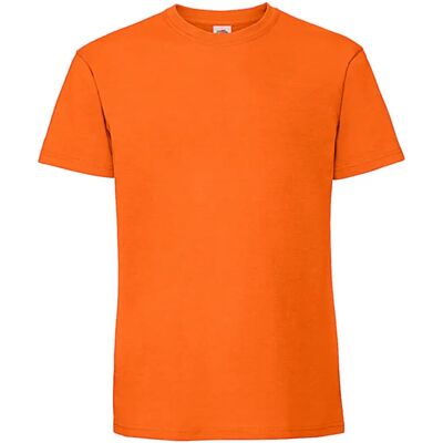 T-shirt Fruit of the Loom Ringspun Premium Orange L - Publicité T-shirt Fruit of the Loom Ringspun Premium Orange L - Publicité