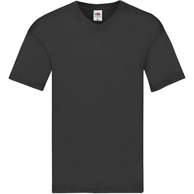 T-shirt col V Fruit of the Loom Original Noir S - Publicité T-shirt col V Fruit of the Loom Original Noir S - Publicité