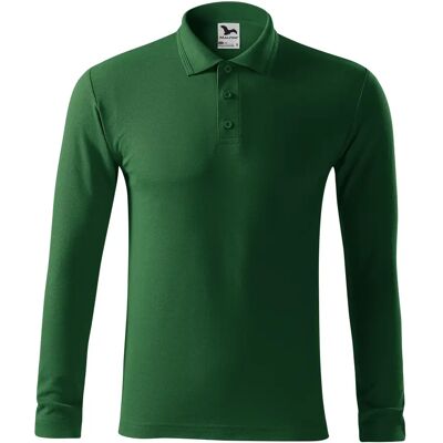 Polo manches longues en maille piquée Malfini 221 Vert 3XL - Publicité Polo manches longues en maille piquée Malfini 221 Vert 3XL - Publicité
