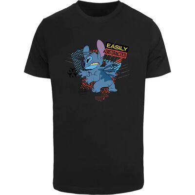 T-shirt Merchcode Lilo & Stitch Easily Distracted Noir XS - Publicité T-shirt Merchcode Lilo & Stitch Easily Distracted Noir XS - Publicité