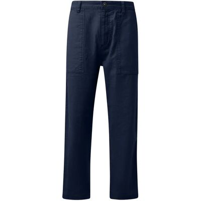 Pantalon court Relaxed Fit en lin mélangé s.Oliver Bleu 29x32 - Publicité Pantalon court Relaxed Fit en lin mélangé s.Oliver Bleu 29x32 - Publicité