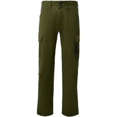 Pantalon cargo jambe droite coupe régulière en coton mélangé avec poches s.Oliver Vert 29x32 - Publicité Pantalon cargo jambe droite coupe régulière en coton mélangé avec poches s.Oliver Vert 29x32 - Publicité