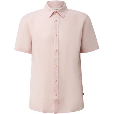 Chemise légère en lin avec col italien s.Oliver Rose L - Publicité Chemise légère en lin avec col italien s.Oliver Rose L - Publicité
