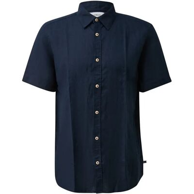 Chemise légère en lin avec col italien s.Oliver Bleu 3XL - Publicité Chemise légère en lin avec col italien s.Oliver Bleu 3XL - Publicité