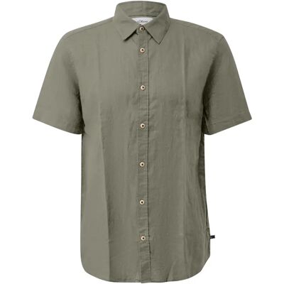 Chemise légère en lin avec col italien s.Oliver Vert M - Publicité Chemise légère en lin avec col italien s.Oliver Vert M - Publicité