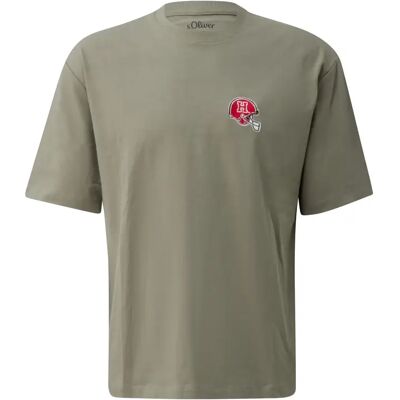 T-shirt en coton mélangé avec broderie col rond s.Oliver Vert L Tall - Publicité T-shirt en coton mélangé avec broderie col rond s.Oliver Vert L Tall - Publicité