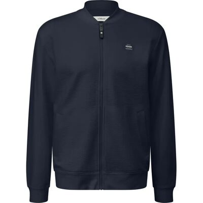 Veste sweatshirt structurée avec col bomber s.Oliver Bleu 5XL - Publicité Veste sweatshirt structurée avec col bomber s.Oliver Bleu 5XL - Publicité