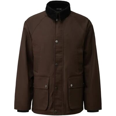 Veste en coton ciré avec col en velours côtelé s.Oliver Marron L - Publicité Veste en coton ciré avec col en velours côtelé s.Oliver Marron L - Publicité
