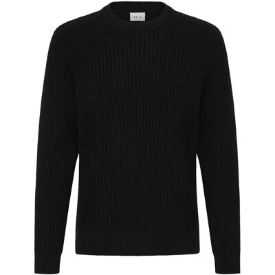 Pull col rond Solid Sdvasil Noir L - Publicité Pull col rond Solid Sdvasil Noir L - Publicité