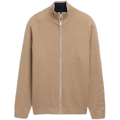 Cardigan zippé basique maille Tom Tailor Marron L - Publicité Cardigan zippé basique maille Tom Tailor Marron L - Publicité